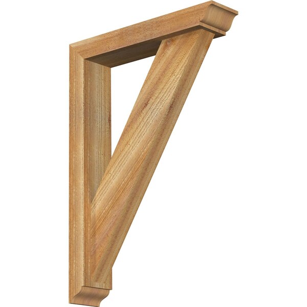 Ekena Millwork Traditional Traditional Rough Sawn Bracket w/ Offset Brace, Western Red Cedar, 4"W x 18"D x 26"H BKT0402X18X26TRA01RWR - main